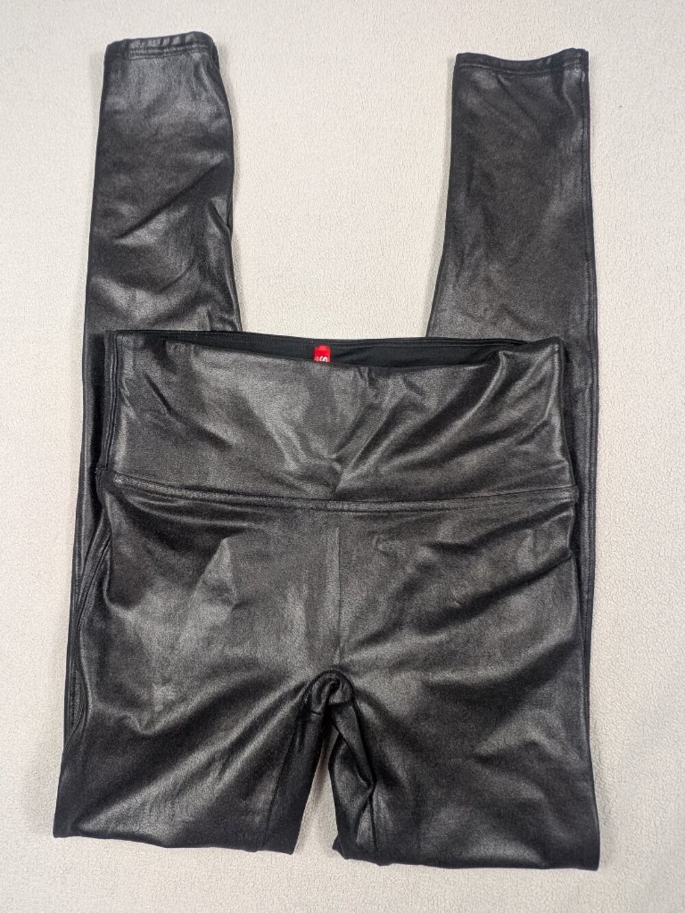 SPANX Black Faux Leather High Rise Leggings Women’s Small